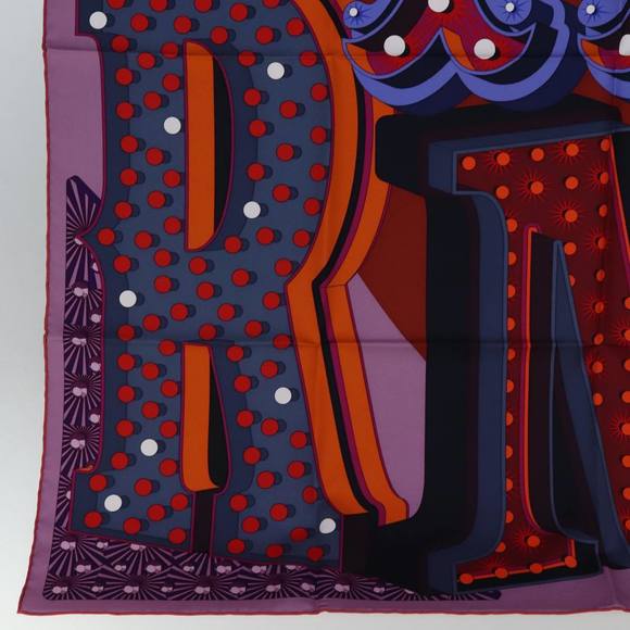 HERMES Carre 90 Scarf ""ELECTRIQUE"" Silk Red Auth am6235 - Picture 8 of 14